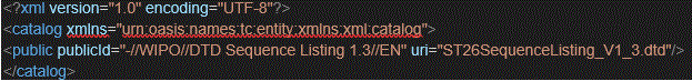 Example catalog.xml file