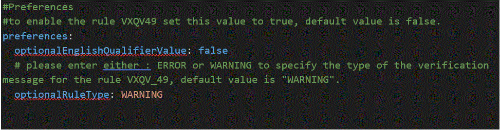 use preferences to turn on/off VXQV_49