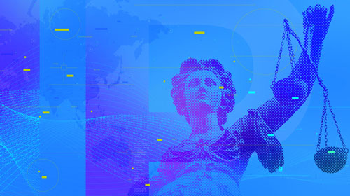 A statue of lady justice symbolizing the importance of IP for judiciaries